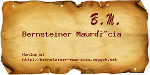 Bernsteiner Maurícia névjegykártya